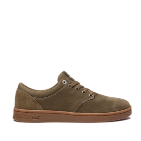 Supra Mens CHINO COURT Olive/gum Low Top Shoes | CA-15270